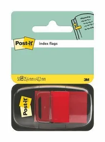 Lesezeichen mit Magazin, 50 Blatt, 25x43 mm, rot, 3M POSTIT